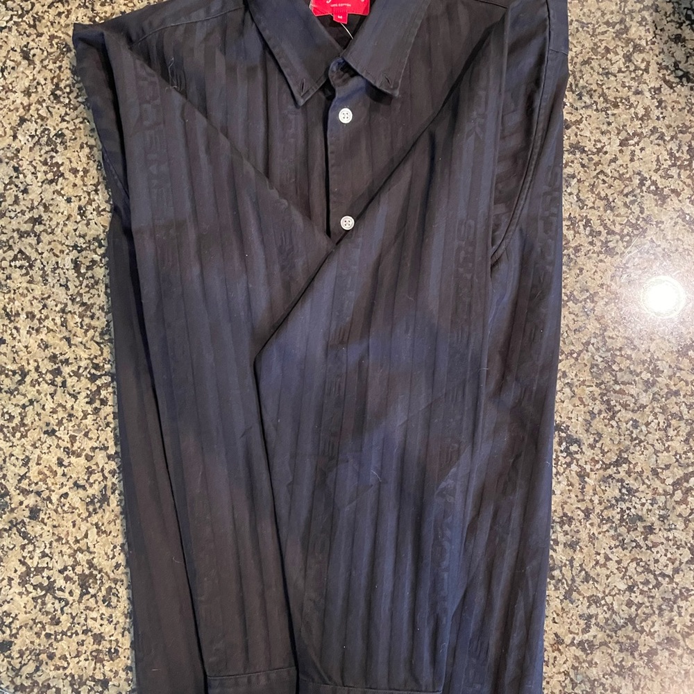 Supreme Jacquard striped Twill shirt, Medium. Excellent condition.